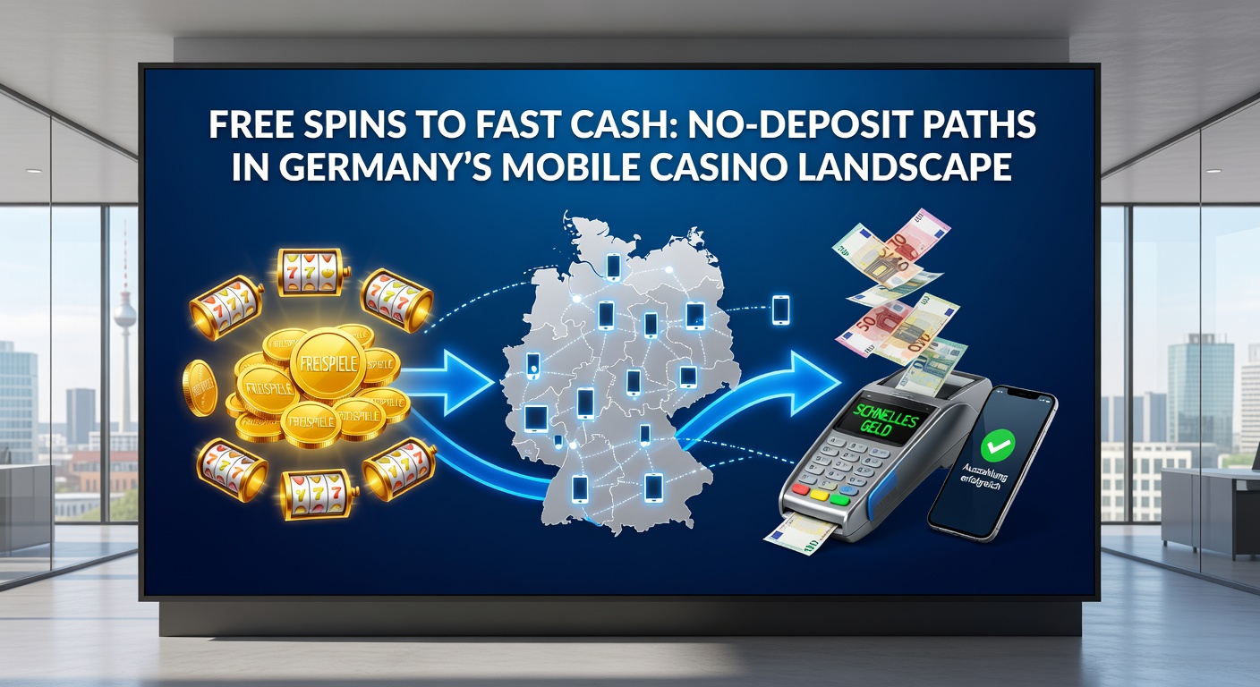 Grafik mit Free-Spins-Symbolen, die sich in Euro-Bargeld verwandeln, neben einem Smartphone und einem Zeitstrahl bis April 2026