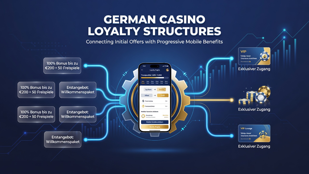 Darstellung progressiver VIP-Stufen mit mobilen Casino-Benefits