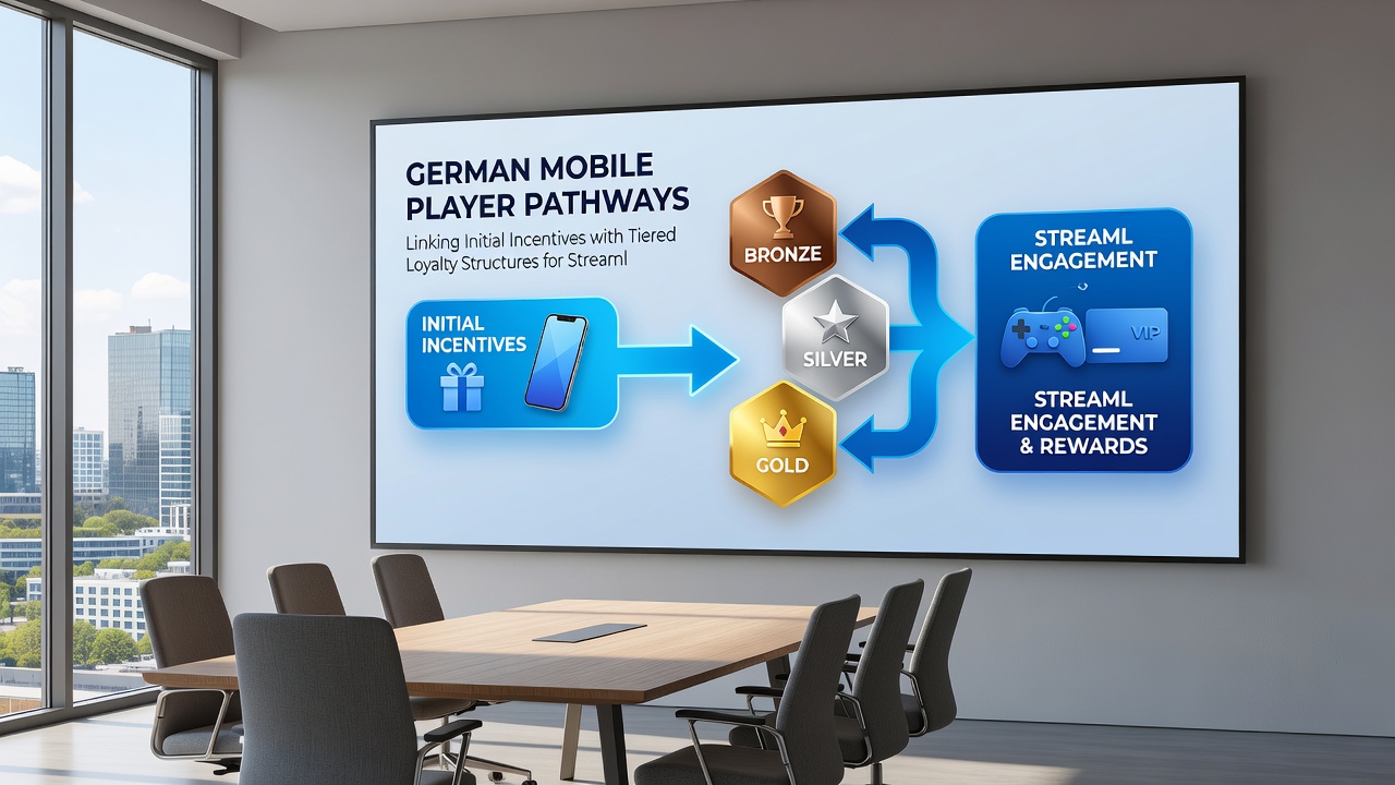 Visualisierung von gestaffelten Loyalitätsstufen und Auszahlungswegen für Mobile-Spieler