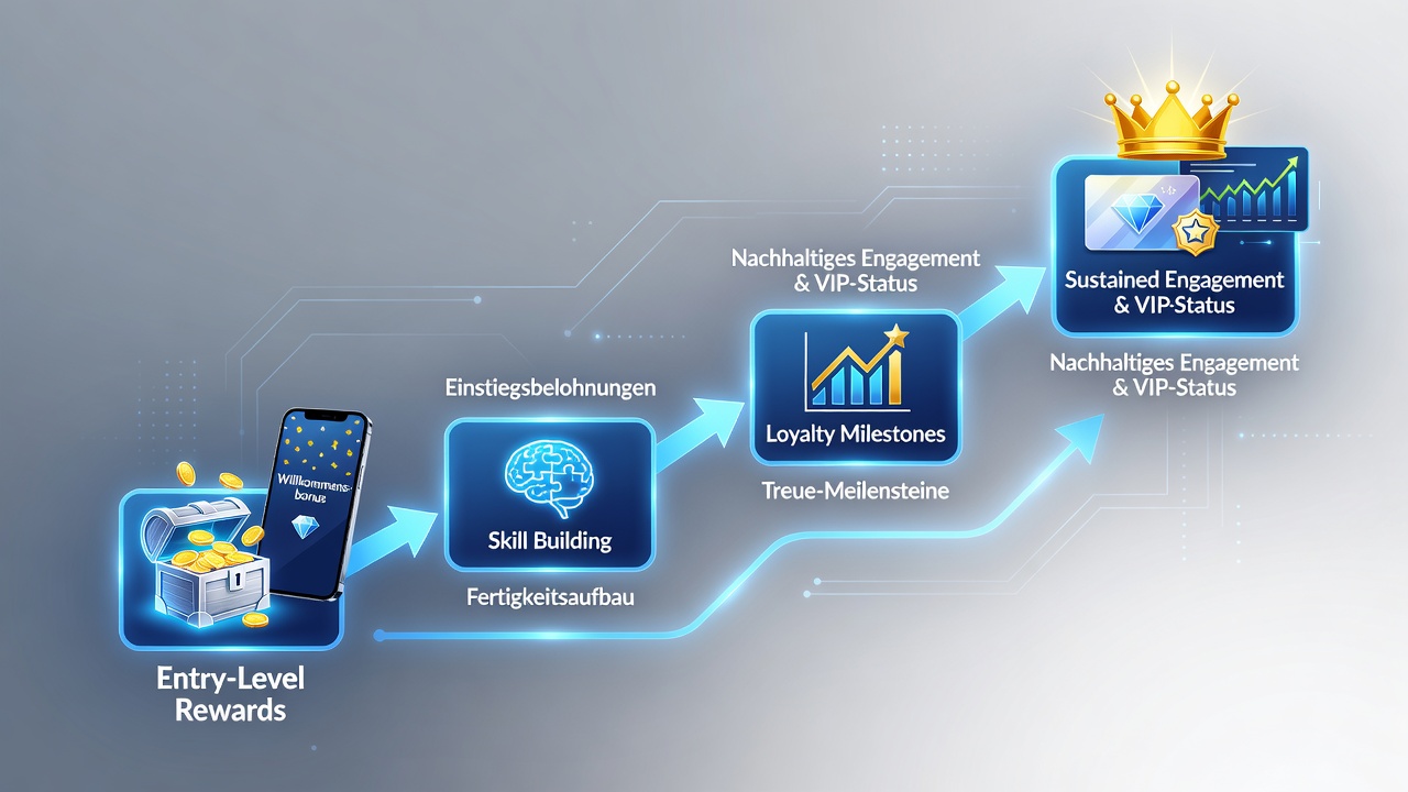 Visualisierung von Belohnungspfaden und VIP-Stufen in mobilen Casinos